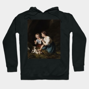 Children with Kittens by Fritz Zuber-Buhler Hoodie